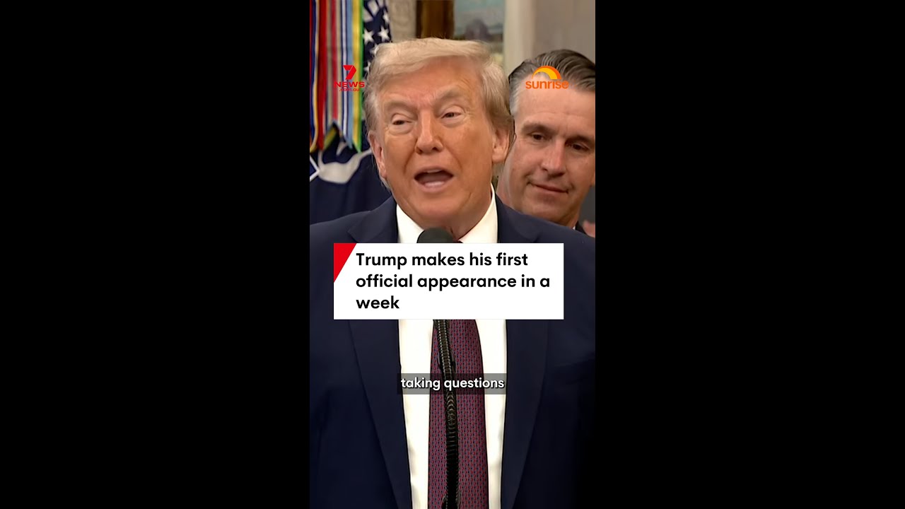 Trump makes his first official appearance in a week