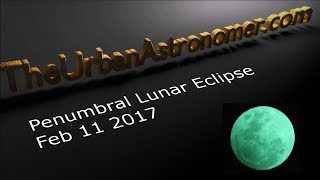 Penumbral Lunar Eclipse through a Celestron Astromaster 130EQ Feb 2017