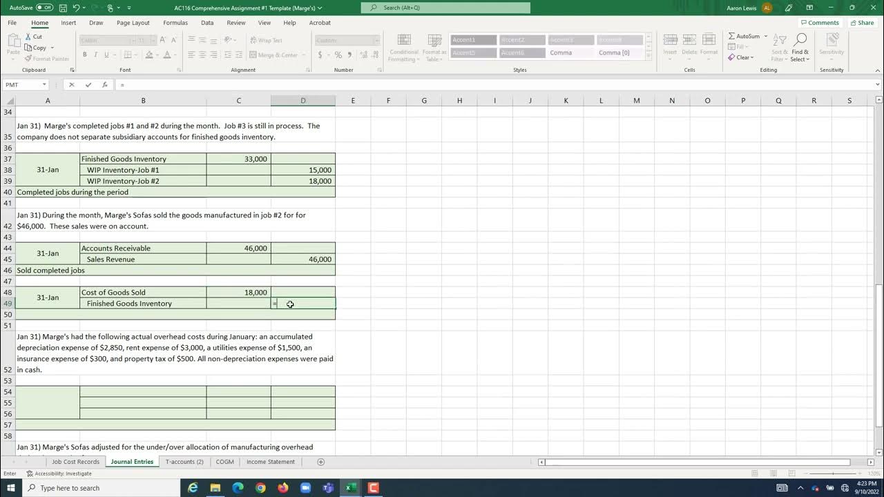 AC116 Comprehensive Assignment 1 Example Problem Part Three - YouTube