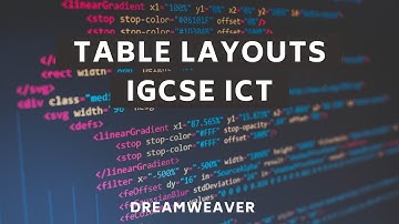 IGCSE ICT Paper 3 - Dreamweaver Tutorial #1 - Creating a Table Layout