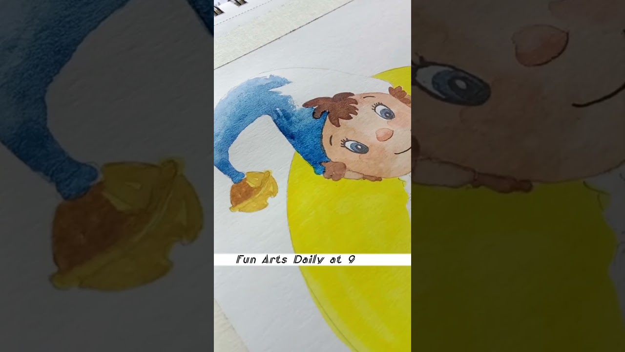 Painting Noddy with Watercolors 