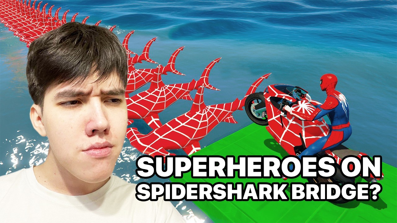What if the Supers go to the SpiderShark Bridge? KeFresH GTA V Style