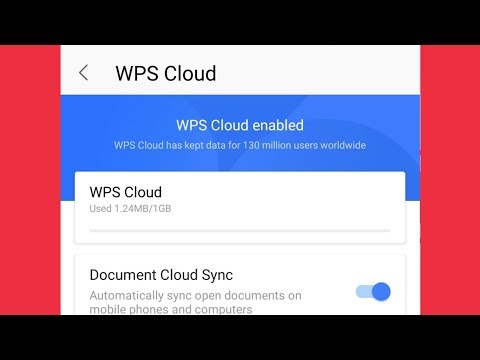 WPS Office || How To Manage WPS Could Settings | Document Cloud Sync | Upload only under Wi-Fi