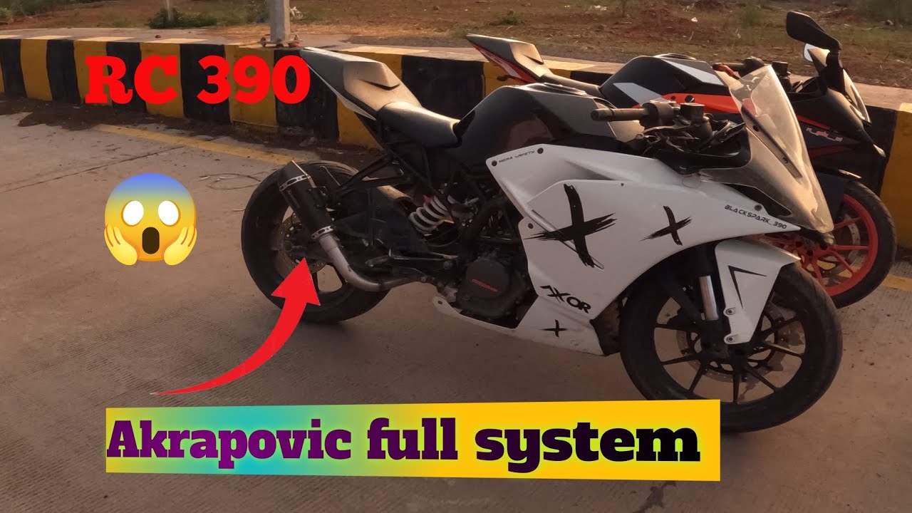 Akrapovic full system exhaust install in KTM RC 390🔥 | Loud Exhaust | public reaction | KTM flyby |