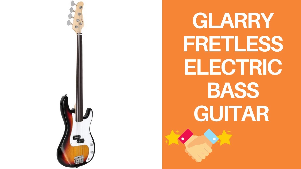 Glarry Fretless Electric Bass Guitar Full Size 4 String for experienced