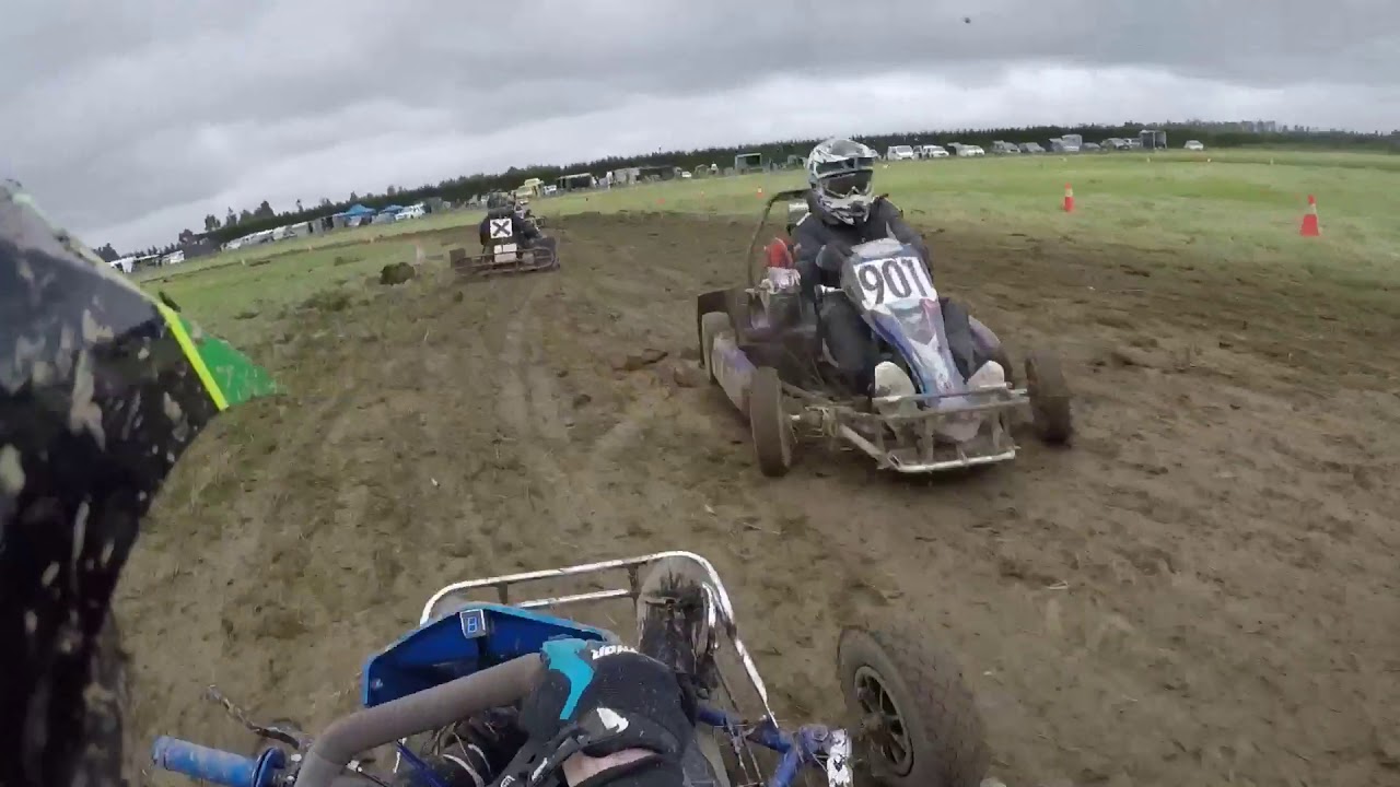 Christchurch Grass kart meeting December 2018. Race 2 YouTube