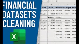 Financial Datasets cleaning using excel