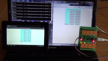 USB 8 Relay Board - controlled by command line, browser and android tablet