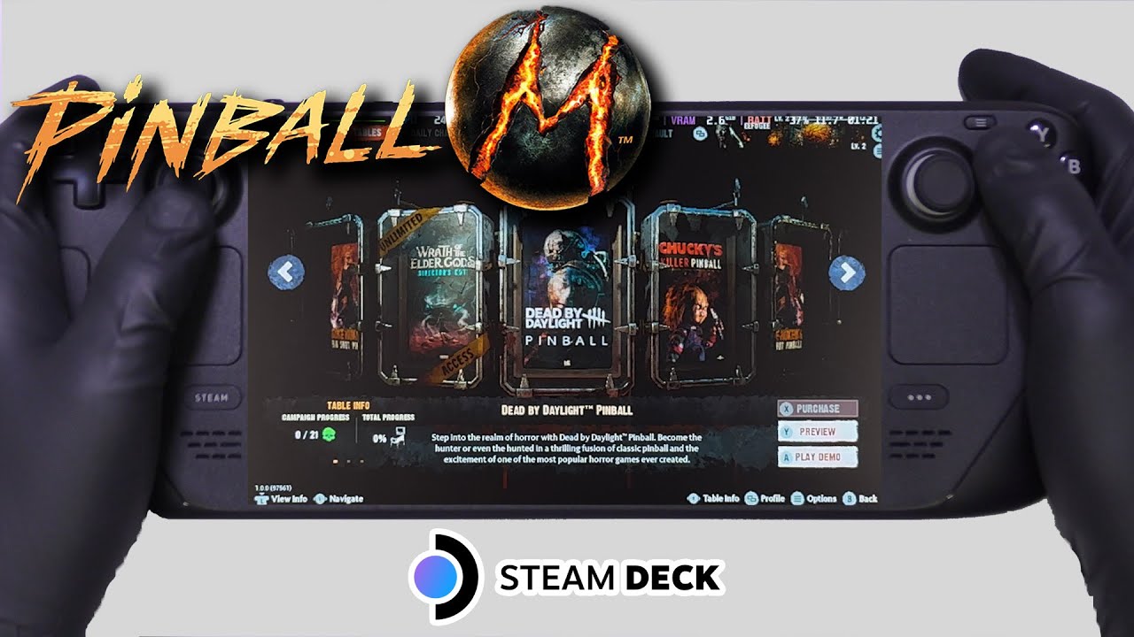 Pinball M | Steam Deck Gameplay | Steam OS | Steam Next Fest