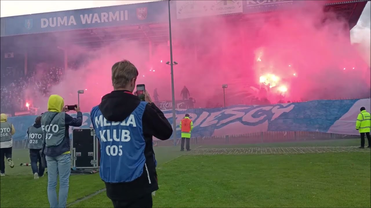 Doping kibiców Stomilu Olsztyn i Olimpii Elbląg, 08.10.2023