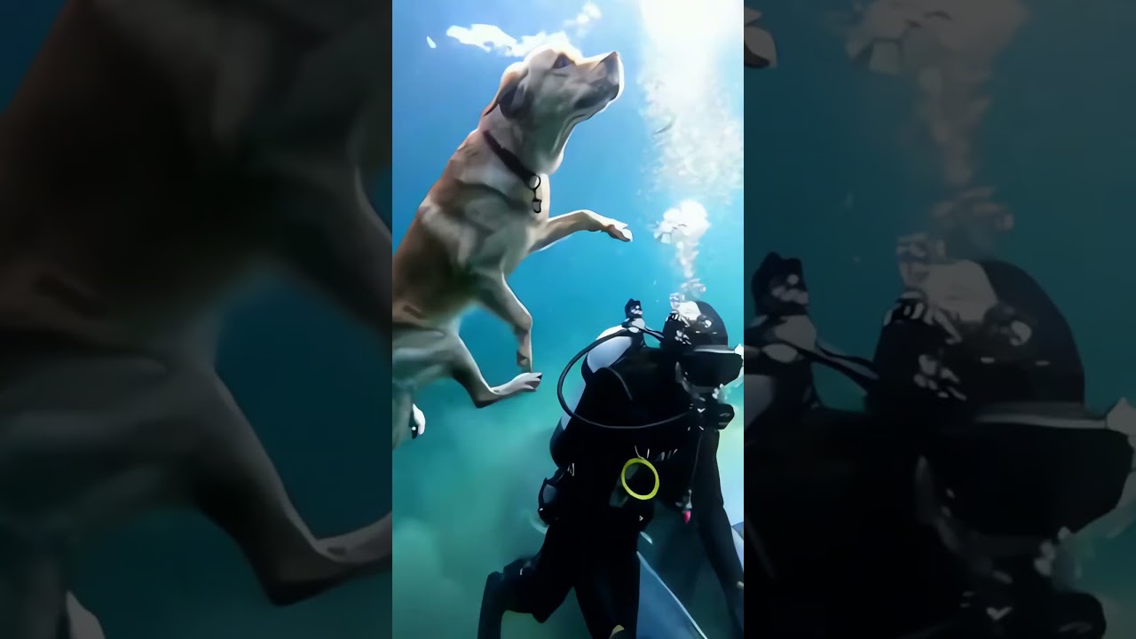 Hero Scuba Diver Rescues Dogs Trapped Underwater! 👮‍♂️🌊🐶 