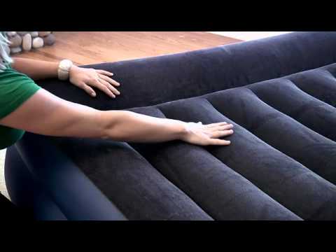 vertel het me Opa valuta Intex Rising Comfort luchtbed met ingebouwde pomp 2 persoons - YouTube