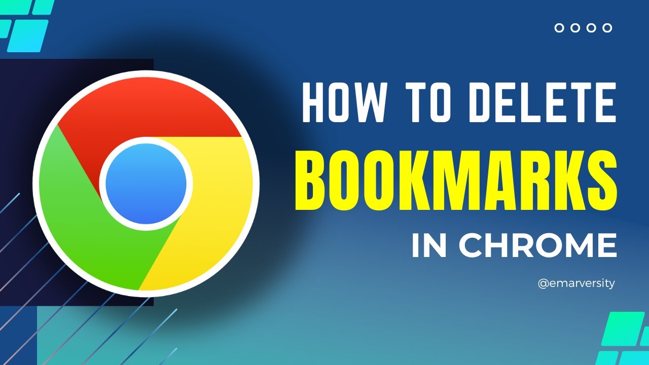 How to Delete Bookmarks in Chrome Browser - YouTube