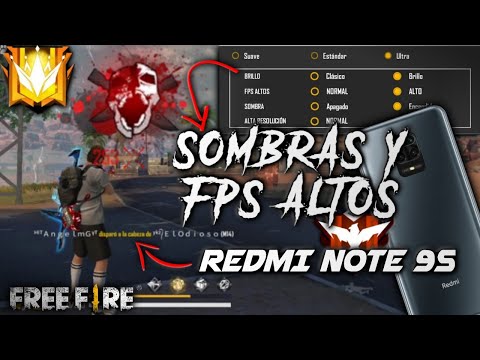 Asi es jugar FREE FIRE en XIAOMI REDMI NOTE 9s  SOMBRAS y FPS ALTOS  PARTIDA COMPLETA epico