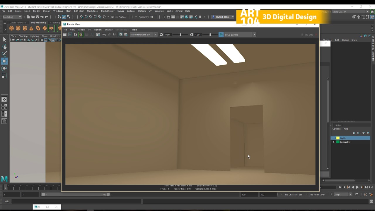 ART104 Week 12 Simple Batch Rendering in Maya - YouTube