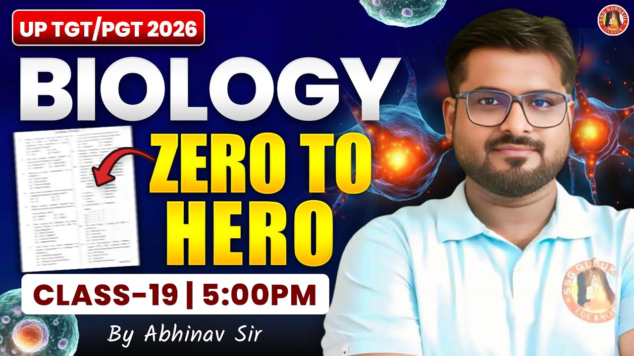 UP TGT PGT Biology 2026 Most Important Questions | Guaranteed Selection Strategy | By Abhinav Sir