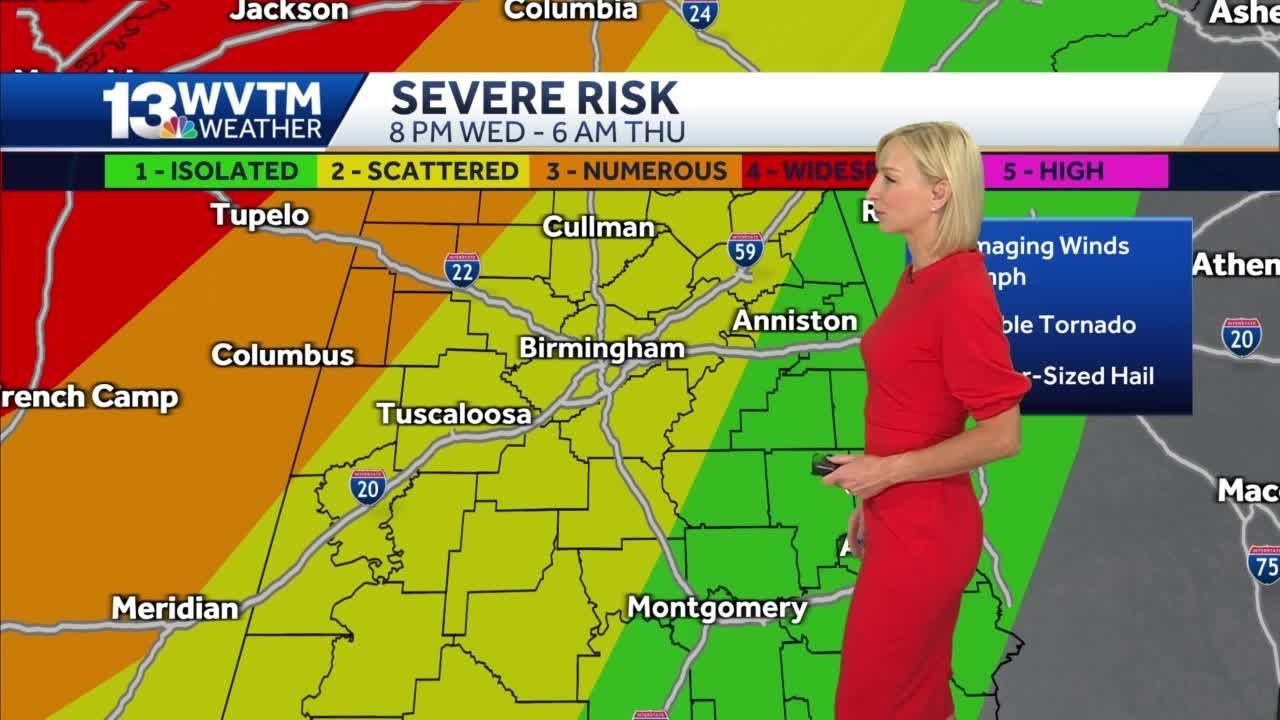 Strong to severe storms possible tonight - YouTube