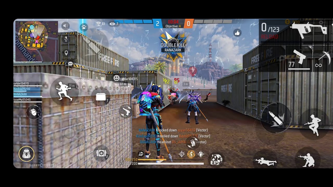 I play clash squad with my hard illness and win MVP free fire new gameplay 2022