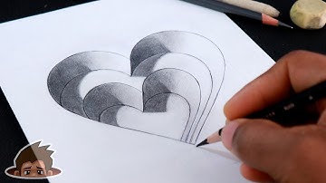 pics Heart 3D Drawing Easy For Kids download heart 3d pencil drawing mp3
