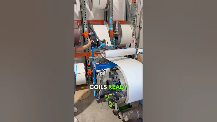 How a Gutter Coil Machine Works | Seamless Gutter Setup & Pro Tips #Shorts