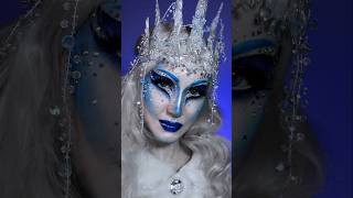 The Snow Queen💙 #christmas #music #merrychristmas #tutorial #makeup #snowqueen #christmasmakeup