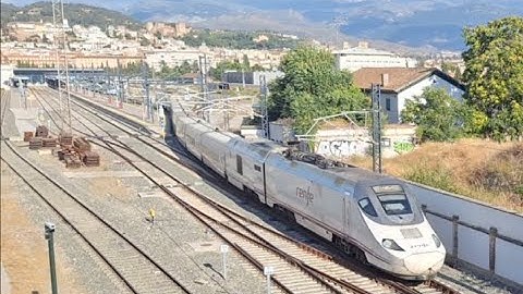 Primer tren dual de ancho variable Talgo serie 730 saliendo de Granada y prueba de cambio de ancho