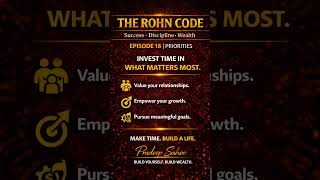 The Rohn Code #BuildWealth #SuccessPrinciples #RichHabits #MotivationDaily #InspirationDaily #Winner
