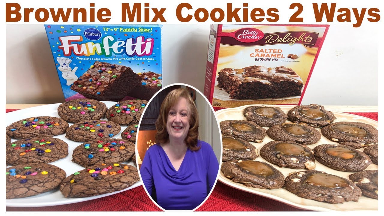 BROWNIE MIX COOKIES 2 WAYS BAKE WITH ME YouTube