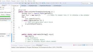 eclipse workspace   MovieToYou src components Display java   Eclipse IDE 2019 11 04 19 39 18