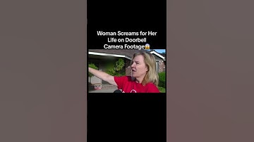 Woman SCREAMS For Her Life on Doorbell Camera Footage 😱 #scary