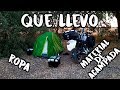 Material de acampada para moto