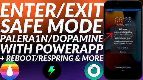 Enter/Exit Safe Mode on Palera1n/Dopamine JB + Reboot/Respring/Shutdown | Enter Safe Mode iPhone
