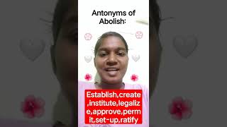 Antonyms of abolish | #antonymabolish