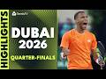 Rublev Takes On Rinderknech; Medvedev, FAA & More In Action! | Dubai 2026 Quarter-Final Highlights