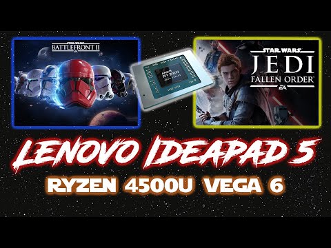 Ryzen 5 4500U Gaming - Battlefront 2 & Jedi Fallen Order - Game Test - Lenovo Ideapad 5