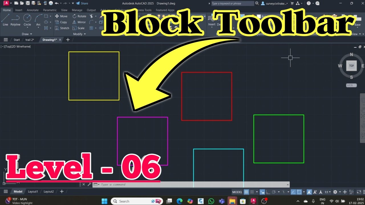 Autocad Class Level - 06 || Block Toolbar
