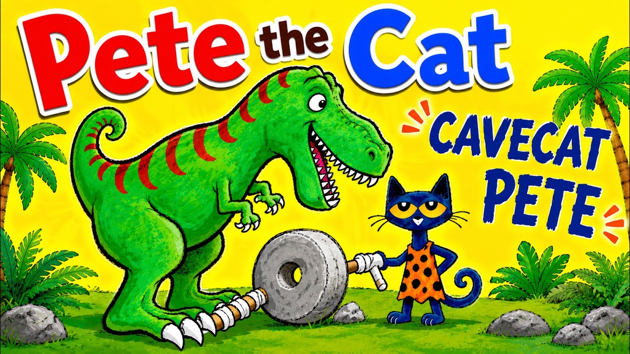 洋楽 STORY OF DINO AND FAIRY / ME AND MY CAT Pete the Cat: Cavecat Pete 🦖🐱 | Kids Story Read Aloud - YouTube