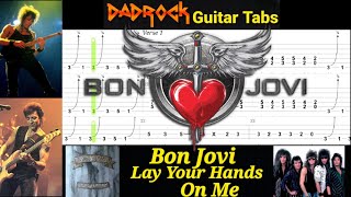 Lay Your Hands On Me  Bon Jovi  Guitar  Bass Tabs Lesson