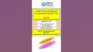 MED-002: M.A(Pol .Science) IGNOU Solved Assignment  2 Year #mps #ignou 2023-24 #solvedassignments