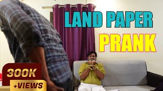LAND Paper Prank | Prankster Rahul Tamil video India 2022 #tamilprankvideos