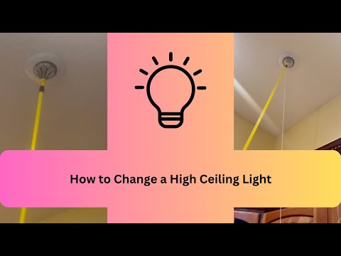 How to change a light bulb on a high ceiling - YouTube