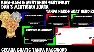 Bagi-bagi mentahan sertifikat free fire dan mentahan juara secara gratis tanpa harus buat sendiri