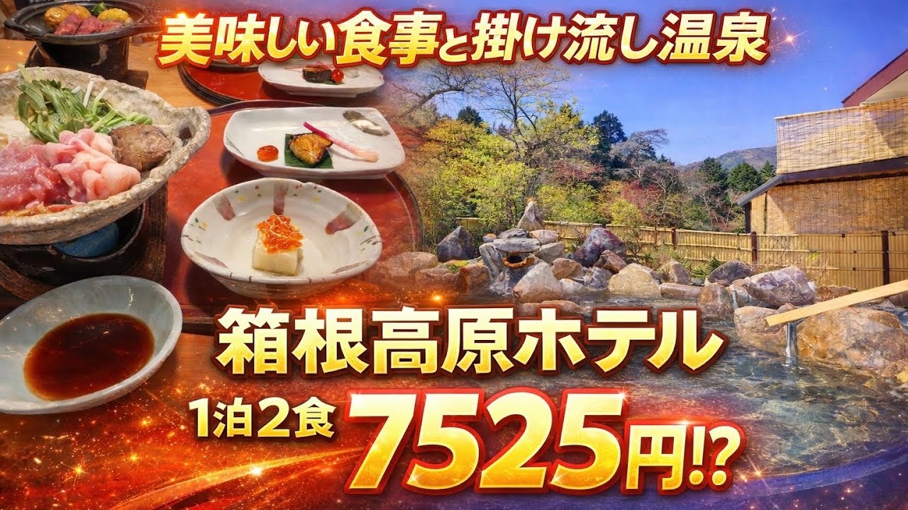 【箱根で最安級!?】1泊2食7525円の温泉宿が最高すぎた…