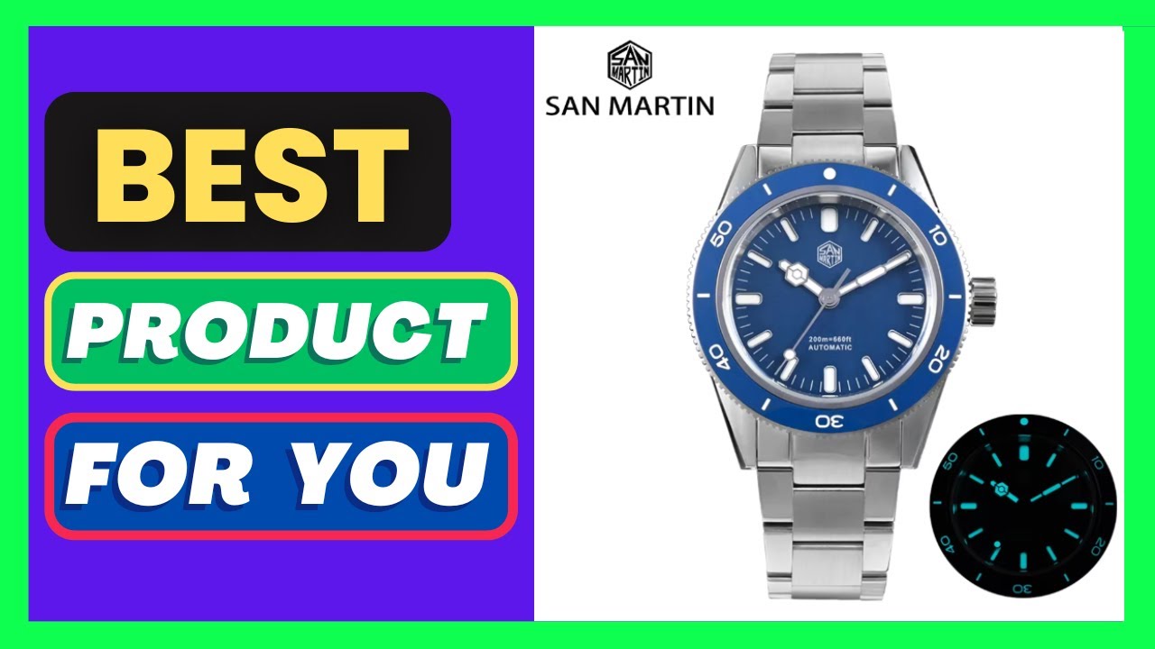 San Martin Men Watch 39.5mm Diving Sandwich Dial Luxury Sapphire YN55