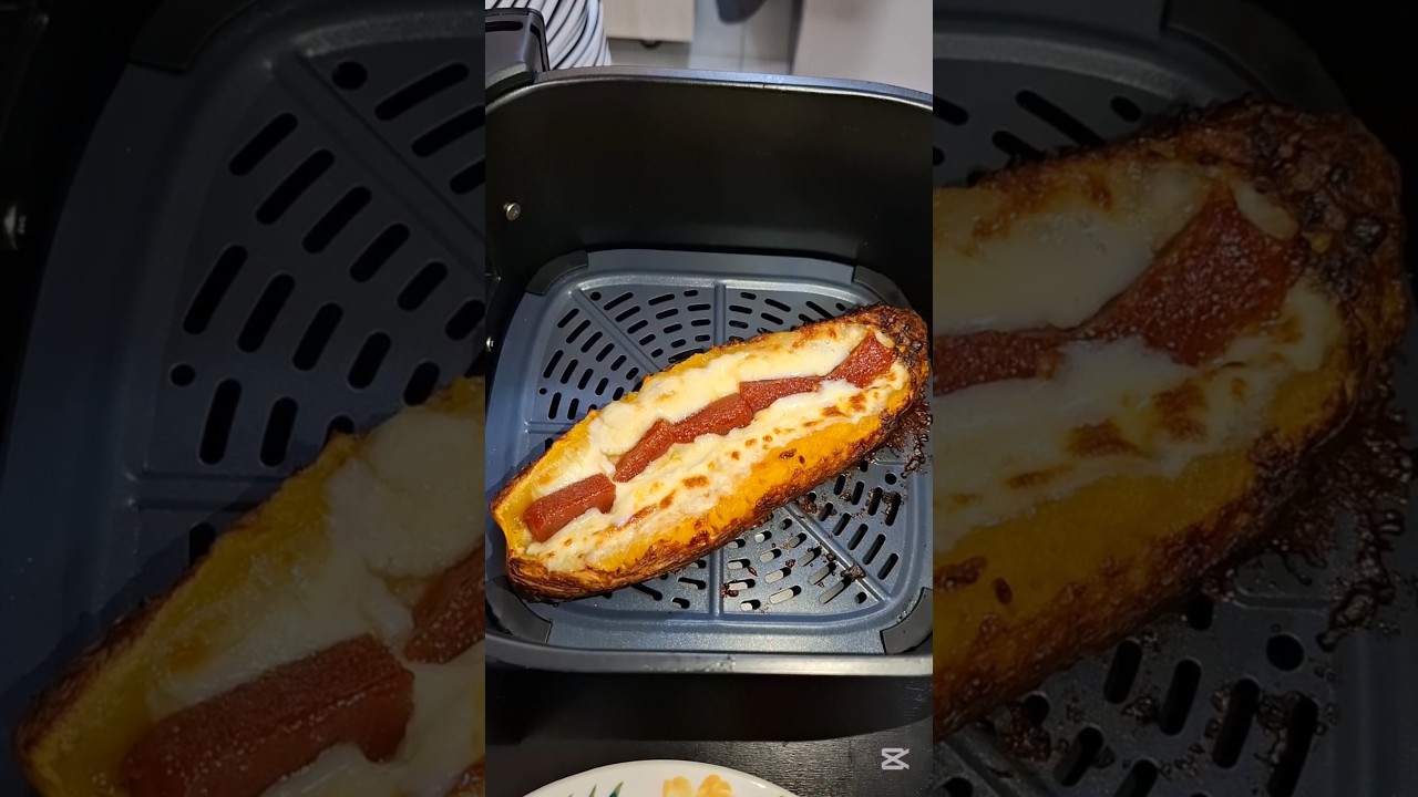 Plátano asado en freidora de aire 