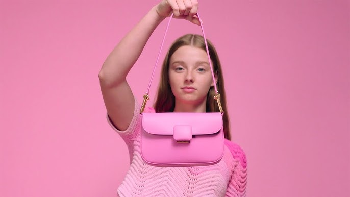 Pink Koa Square Push-Lock Shoulder Bag | CHARLES & KEITH