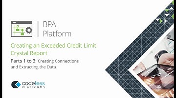 BPA Platform Foundation: Exercise Two - Parametrised Crystal Report Parts 1 to 3