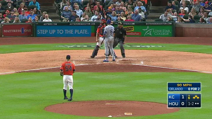 KC@HOU: Catcher's interference leads to a run