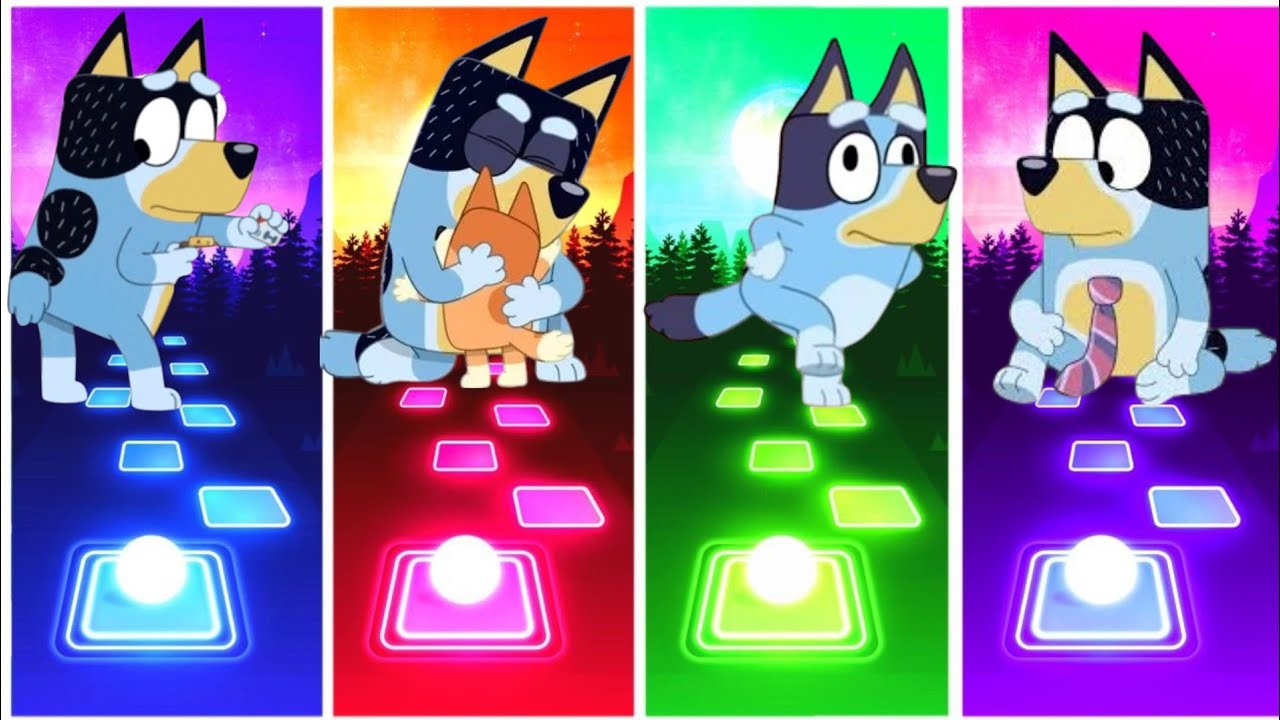 BLUEY TRY NOT TO LAUGH 🆚 Sticky double doggo? FUNNY BINGO 🤣 TILES HOP EDM RUSH GAME 🎯🎮 | BLUEY | 💙‌