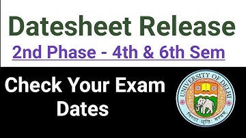Sol 4th / 6th Semester Second phase exam datesheet August 2022